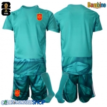 Maglie da calcio Spagna Portiere Seconda Maglia Bambino Mondiali 2026  Manica Corta + Pantaloni corti)